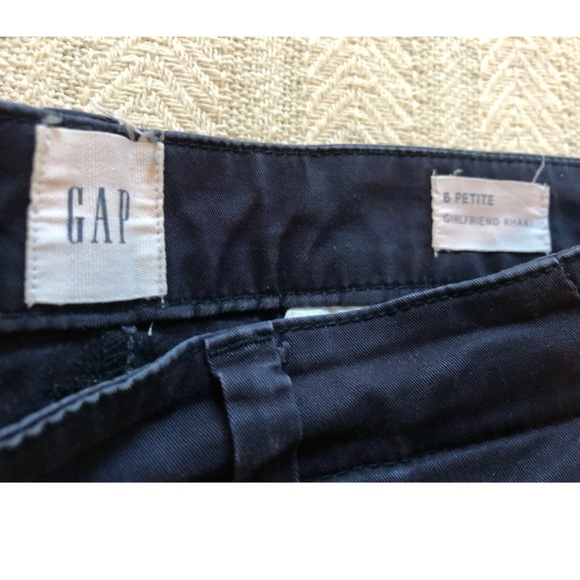 Gap Mid Rise Girlfriend Khakis Navy - Women's 6P - Picture 3 of 3